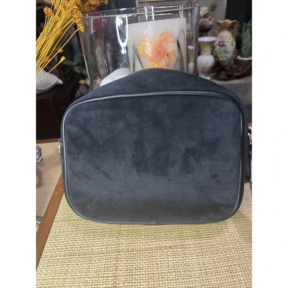 Juicy Couture Obsession Crossbody Camera Bag‎ Black Velour NWOT